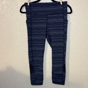 Lululemon Athletica Navy Striped Leggings
